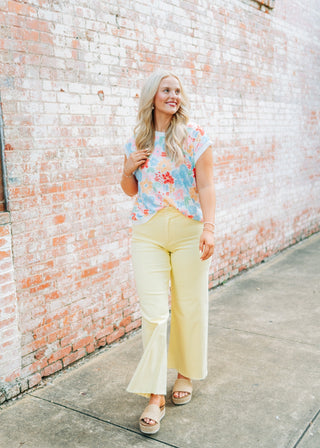 Multicolored Floral Knit Top