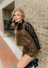 Black Lace Long Sleeve Top