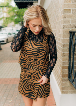 Tiger Print Top & Skort Set