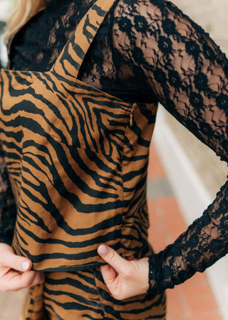 Tiger Print Top & Skort Set