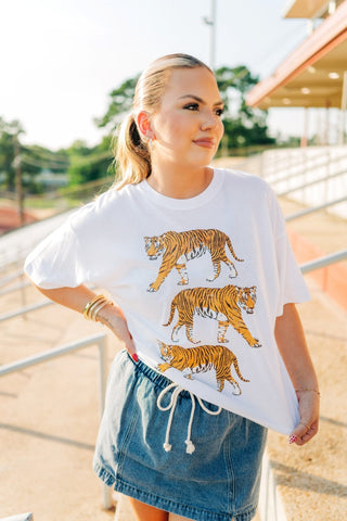 White Tiger Relaxed Short Tee