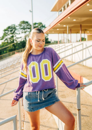 Purple & Gold Longsleeve Jersey Top