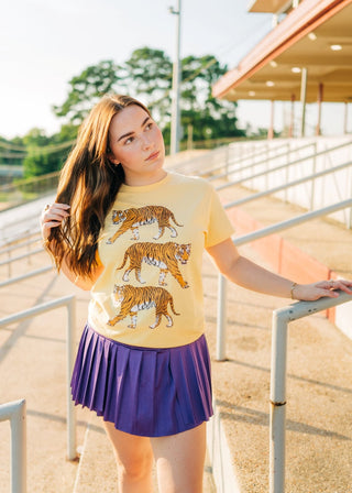 Yellow Retro Tiger Tee