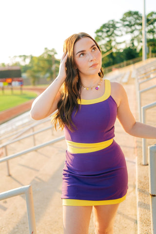 Purple & Yellow Gameday Skirt Set