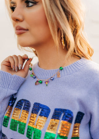 Mardi Gras Multi Charm Necklace from Select Trends Boutique