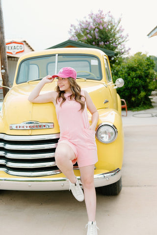 Pink Sleeveless T-Shirt Romper