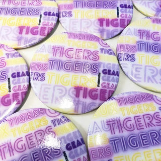 Purple & Gold Tigers Gameday Button