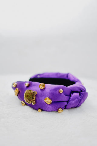 Purple LSU Tiger Jewel Headband