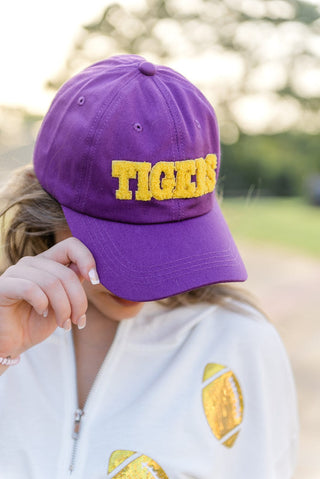 Purple Tigers Embroidered Trucker Hat