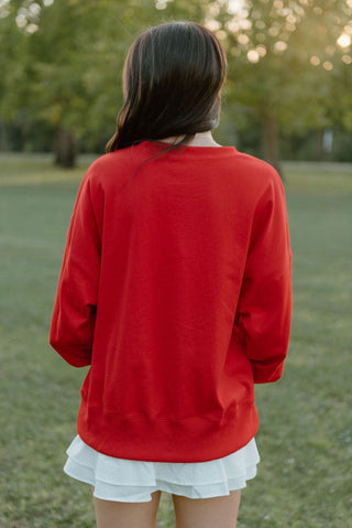 Red Santa Sequin Sweatshirt