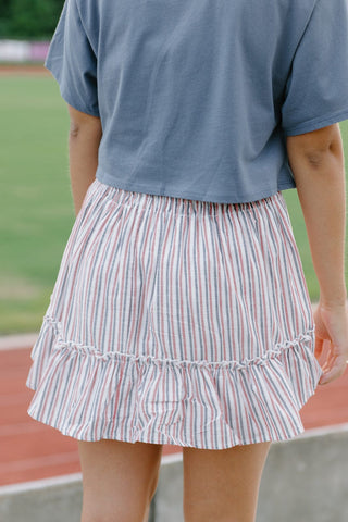 Red White & Blue Mini Skirt