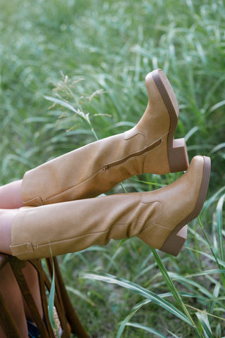Banana Brown Knee High Boots