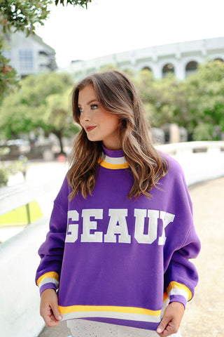 Geaux Mock Neck Sweatshirt