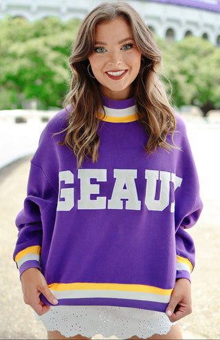 Geaux Mock Neck Sweatshirt