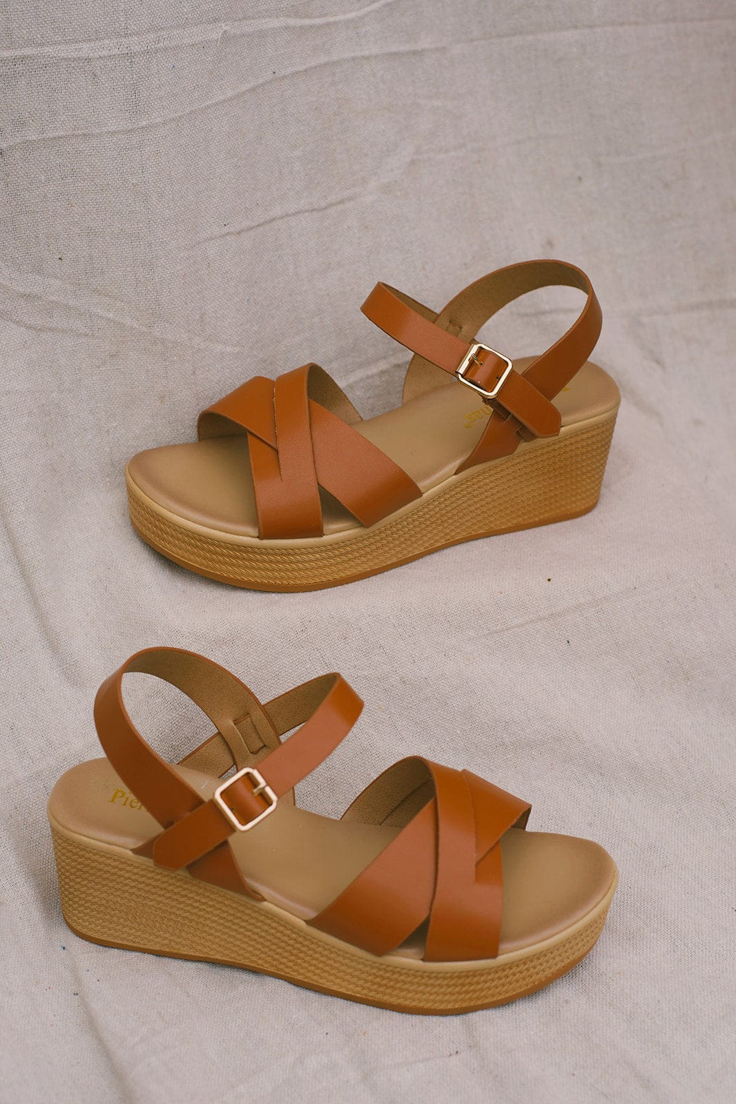 Brown Chunky Platform Sandals