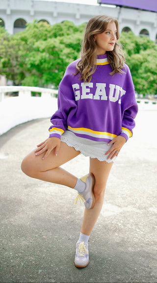 Geaux Mock Neck Sweatshirt