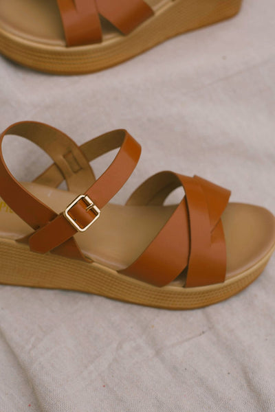 Brown Chunky Platform Sandals