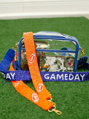 gameday football accessories bag straps and clear handbags