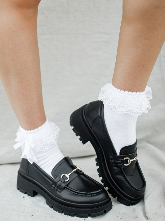 matte black loafer shoes