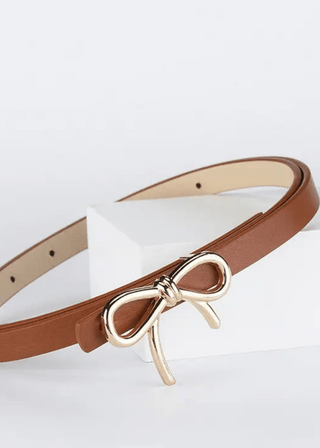 Brown Bow Buckle Belt