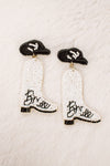 White Bride Cowgirl Earrings from Select Trends Boutique