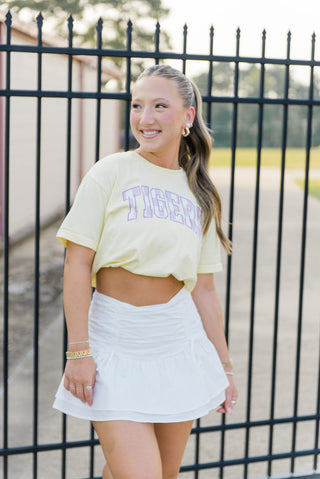 Yellow Checkered Tigers Graphic Tee