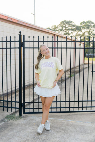 Yellow Checkered Tigers Graphic Tee