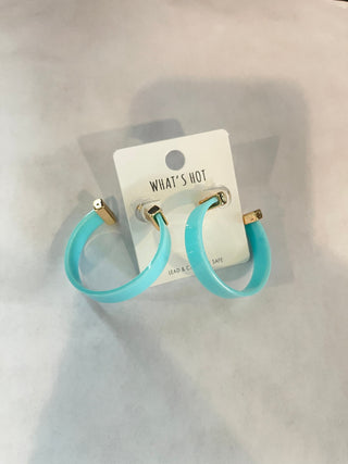 Acrylic Chunky Hoop Earrings