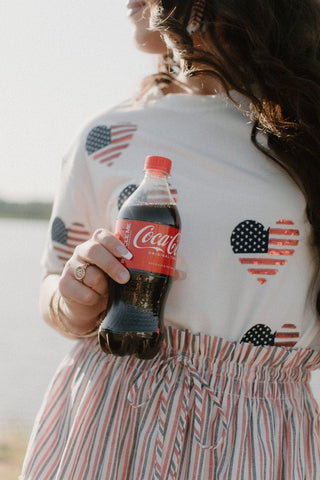 American Flag Heart Sequin Tee | Select Trends Boutique