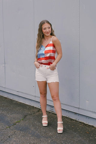 American Flag Sequin Cami from Select Trends Boutique
