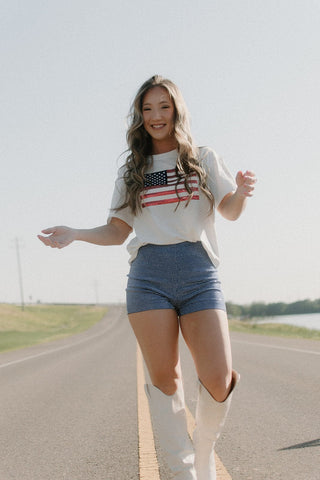 American Flag Sequin Tee