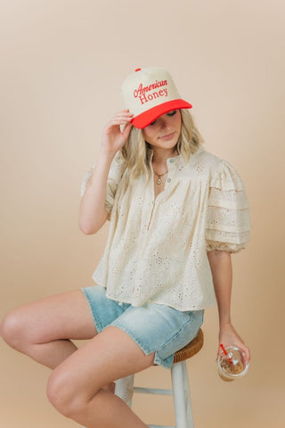American Honey Embroidered Trucker Hat | Select Trends Boutique