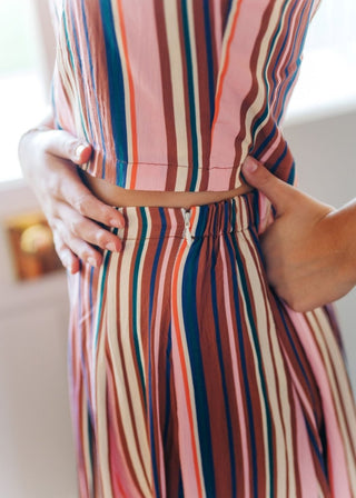 Autumn Striped Midi Skirt Set | Select Trends Boutique