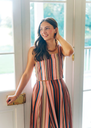 Autumn Striped Midi Skirt Set | Select Trends Boutique