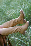 Banana Brown Knee High Boots