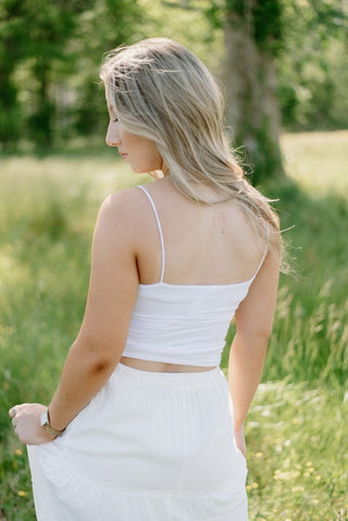 Basic Stretchy Sleeveless Cami - White | Select Trends Boutique