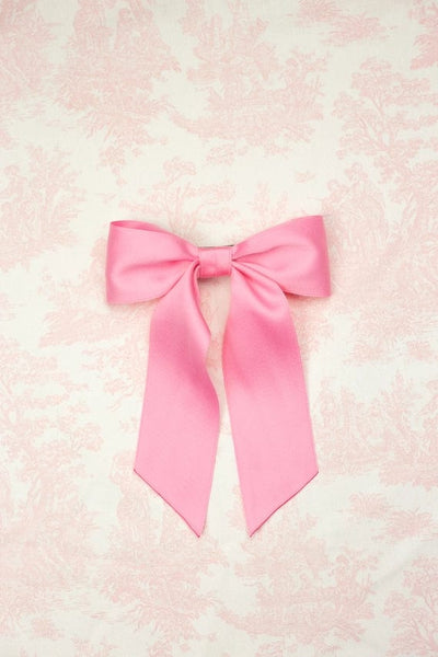 Pink Luxe Satin Hair Bow