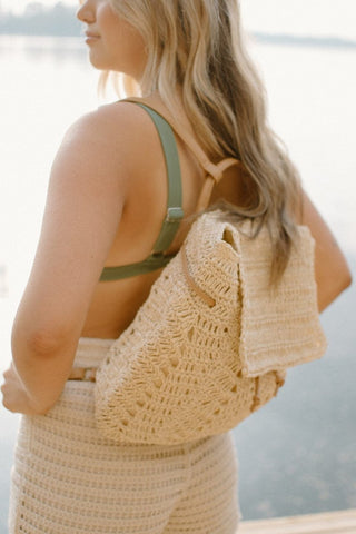 Beach Bummin' Straw Backpack from Select Trends Boutique