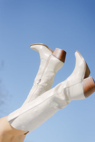 Beige Classic Cowgirl Boot | Select Trends Boutique