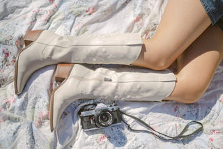 Beige Classic Cowgirl Boot | Select Trends Boutique