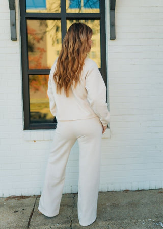 Beige Fleece Pullover & Pant Set | Select Trends Boutique
