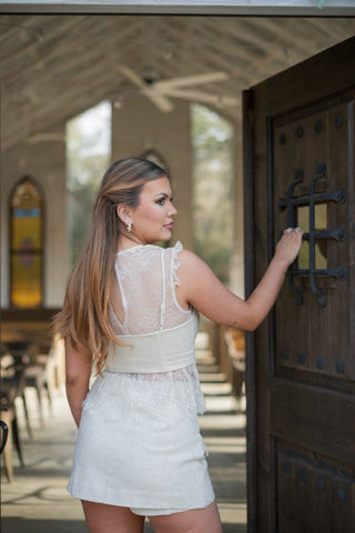 Beige Lace Corset Top - Select Trends Boutique