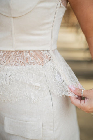 Beige Lace Corset Top - Select Trends Boutique