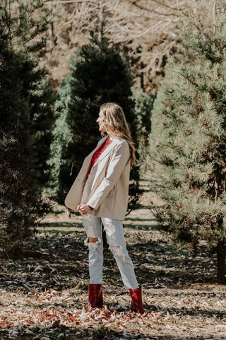 Beige Midnight Business Blazer from Select Trends Boutique