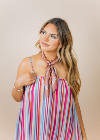 Berry Striped Ruffle Hem Maxi Dress | Select Trends Boutique
