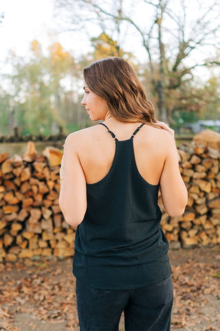 Black Adjustable Strap Cami - Select Trends Boutique