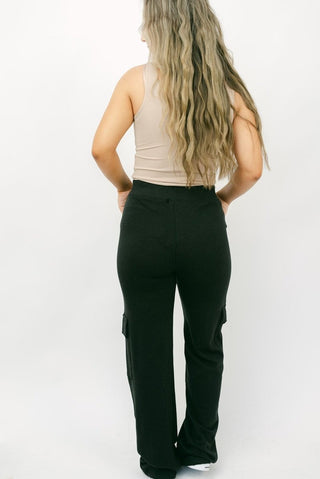 Black Cargo Drawstring Pants - Select Trends Boutique