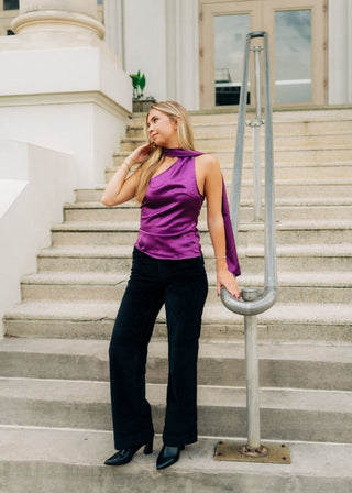 Black Corduroy Wide Leg Pants - Select Trends Boutique