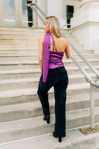 Black Corduroy Wide Leg Pants - Select Trends Boutique