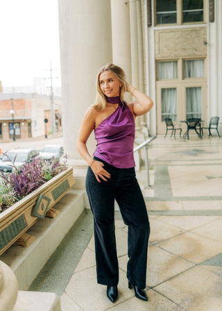 Black Corduroy Wide Leg Pants - Select Trends Boutique